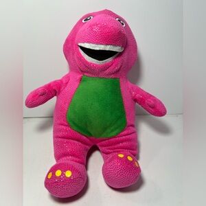 Barney 12” Plush Stuffed Animal by Toy Factory Pink with Sparkles 2022